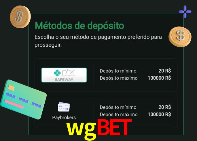 O cassino wgbet oferece uma grande variedade de métodos de pagamento